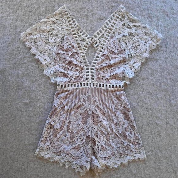 Pants - Lace Romper